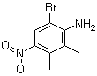 6-Bromo-2,3-dimethyl-4-nitrobenzenamine molecular structure (CAS 860570-23-6)