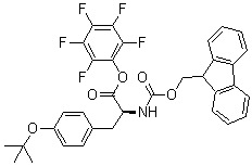 N-9-Fluorenylmethoxycarbonyl-O-tert-butyltyrosine pentafluorophenyl ester molecular structure (CAS 86060-93-7)