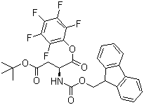 N-Fmoc-beta-tert-butyl-L-aspartic acid pentafluorophenyl ester molecular structure (CAS 86061-01-0)