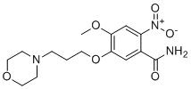 structure of CAS# 861453-16-9, Gefitinib Impurity 47;4-Methoxy-5-(3-Morpholinopropoxy)-2-nitrobenzaMide