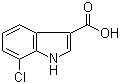 structure of CAS# 86153-24-4, 7-Chloroindole-3-carboxylic acid;7-Chloro-1H-indole-3-carboxylic acid