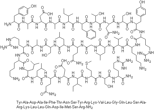Sermorelin molecular structure (CAS 86168-78-7)