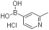结构式 CAS# 861905-97-7, 2-甲基-4-吡啶硼酸盐酸盐; 2-甲基吡啶-4-硼酸盐酸盐