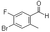 4-Bromo-5-fluoro-2-methylbenzaldehyde molecular structure (CAS 861928-26-9)