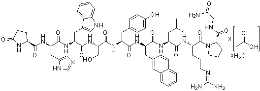 Nafarelin acetate hydrate molecular structure (CAS 86220-42-0)