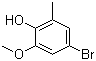 结构式 CAS# 86232-54-4, 4-溴-6-甲基-2-甲氧基苯酚