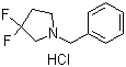 3,3-Difluoro-1-(phenylmethyl)pyrrolidine hydrochloride molecular structure (CAS 862416-37-3)