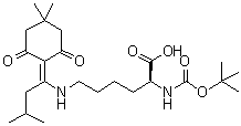 N6-[1-(4,4-Dimethyl-2,6-dioxocyclohexylidene)-3-methylbutyl]-N2-[(1,1-dimethylethoxy)carbonyl]-L-lysine molecular structure (CAS 862847-44-7)