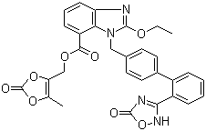 Azilsartan medoxomil molecular structure (CAS 863031-21-4)