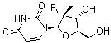 (2'R)-2'-脱氧-2'-氟-2'-甲基脲苷分子结构 (CAS 863329-66-2)