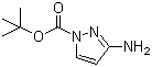 tert-Butyl 3-aminopyrazole-1-carboxylate molecular structure (CAS 863504-84-1)