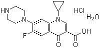Ciprofloxacin hydrochloride hydrate molecular structure (CAS 86393-32-0)