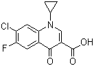 structure of CAS# 86393-33-1, 7-Chloro-1-cyclopropyl-6-fluoro-1,4-dihydro-4-oxoquinoline-3-carboxylic acid;Q-Acid