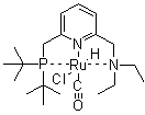 Carbonylchlorohydrido[6-(di-tert-butylphosphinomethyl)-2-(N,N-diethylaminomethyl)pyridine]ruthenium(II) molecular structure (CAS 863971-62-4)