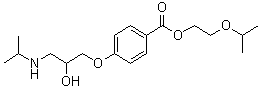 4-[2-Hydroxy-3-[(1-methylethyl)amino]propoxy]benzoic acid 2-(1-methylethoxy)ethyl ester molecular structure (CAS 864544-37-6)