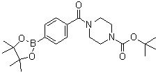 4-[4-(4,4,5,5-Tetramethyl-1,3,2-dioxaborolan-2-yl)benzoyl]-1-piperazinecarboxylic acid 1,1-dimethylethyl ester molecular structure (CAS 864754-13-2)