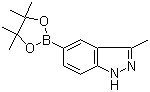 结构式 CAS# 864771-17-5, 3-甲基-1H-吲唑-5-硼酸频哪醇酯