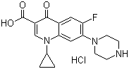 Ciprofloxacin hydrochloride molecular structure (CAS 86483-48-9)