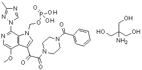 structure of CAS# 864953-39-9, Fostemsavir tromethamine;BMS 663068-03