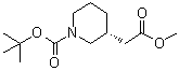(R)-3-[(Methoxycarbonyl)methyl]piperidine-1-carboxylic acid tert-butyl ester molecular structure (CAS 865157-02-4)