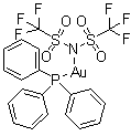 structure of CAS# 866395-16-6, (Triphenylphosphine)gold(I) bis(trifluoromethanesulfonyl)imidate