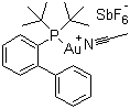 结构式 CAS# 866641-66-9, (乙腈)[(2-联苯)二叔丁基膦]六氟锑酸金(I)