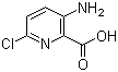 结构式 CAS# 866807-27-4, 3-氨基-6-氯吡啶-2-羧酸