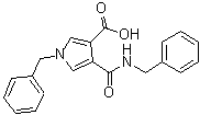 1-(Phenylmethyl)-4-[[(phenylmethyl)amino]carbonyl]-1H-pyrrole-3-carboxylic acid molecular structure (CAS 86731-94-4)