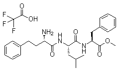 (alphaS)-alpha-Aminobenzenebutanoyl-L-leucyl-L-phenylalanine methyl ester mono(trifluoroacetate) molecular structure (CAS 868539-99-5)