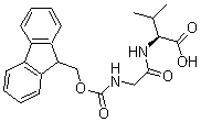 structure of CAS# 86895-14-9, N-[(9H-Fluoren-9-ylmethoxy)carbonyl]glycyl-L-valine;N-[N-[(9H-Fluoren-9-ylmethoxy)carbonyl]glycyl]-L-valine