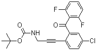 [3-[4-氯-2-(2,6-二氟苯甲酰基)苯基]丙-2-炔基]氨基甲酸叔丁酯分子结构 (CAS 869366-03-0)