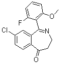 8-氯-1-(2-氟-6-甲氧基苯基)-3,4-二氢-5H-2-苯并氮杂卓-5-酮分子结构 (CAS 869367-01-1)