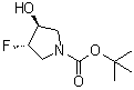 trans-3-Fluoro-4-hydroxypyrrolidine-1-carboxylic acid tert-butyl ester molecular structure (CAS 869481-93-6)