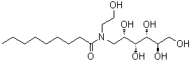 1-Deoxy-1-[(2-hydroxyethyl)(1-oxononyl)amino]-D-glucitol molecular structure (CAS 869653-90-7)