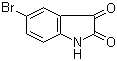 结构式 CAS# 87-48-9, 5-溴靛红; 5-溴吲哚啉-2,3-二酮
