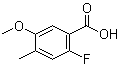 structure of CAS# 870221-15-1, 2-Fluoro-5-methoxy-4-methylbenzoic acid
