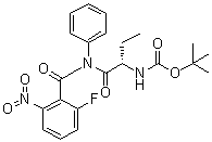 [(1S)-1-[[(2-Fluoro-6-nitrobenzoyl)phenylamino]carbonyl]propyl]carbamic acid 1,1-dimethylethyl ester molecular structure (CAS 870281-84-8)