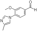 3-Methoxy-4-(4-methyl-1H-imidazol-1-yl)benzaldehyde molecular structure (CAS 870837-18-6)