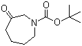 1-叔丁氧羰基-3-氧代氮杂环庚烷分子结构 (CAS 870842-23-2)