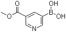 5-(甲氧羰基)吡啶-3-硼酸分子结构 (CAS 871329-53-2)