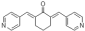 (2E,6E)-2,6-Bis(4-pyridinylmethylene)cyclohexanone molecular structure (CAS 871361-88-5)