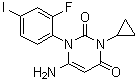6-Amino-3-cyclopropyl-1-(2-fluoro-4-iodophenyl)-1H-pyrimidine-2,4-dione molecular structure (CAS 871700-28-6)