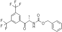 [(1S)-2-[3,5-Bis(trifluoromethyl)phenyl]-1-methyl-2-oxoethyl]carbamic acid phenylmethyl ester molecular structure (CAS 871917-79-2)