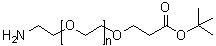 alpha-(2-Aminoethyl)-omega-[3-(1,1-dimethylethoxy)-3-oxopropoxy]-poly(oxy-1,2-ethanediyl) molecular structure (CAS 872340-65-3)