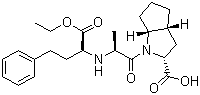 结构式 CAS# 87333-19-5, 雷米普利; N-[1(S)-乙氧羰基-3-苯丙基]-(S)-丙氨酰基-顺桥-2-氮杂二环[3,3,0]辛烷-3(S)-羧酸