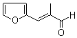 structure of CAS# 874-66-8, 2-Methyl-3-(2-furyl)-2-propenal;2-Methyl-3-(2-furyl)acrolein; 2-Methyl-3-(¦Á-furyl)propenal-2; 3-(2-(Furanyl)-2-methyl-2-propenal; 3-(2-Furyl)-2-methylprop-2-enal