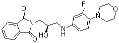N-(3-Phthalimido-2-(R)-hydroxypropyl)-3-fluoro-4-(morpholinyl)aniline molecular structure (CAS 874340-08-6)