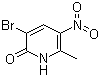 3-Bromo-6-methyl-5-nitro-2(1H)-pyridinone molecular structure (CAS 874493-25-1)