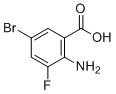2-氨基-5-溴-3-氟苯甲酸分子结构 (CAS 874784-14-2)