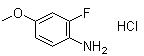 2-Fluoro-4-methoxyaniline hydrochloride molecular structure (CAS 874959-93-0)